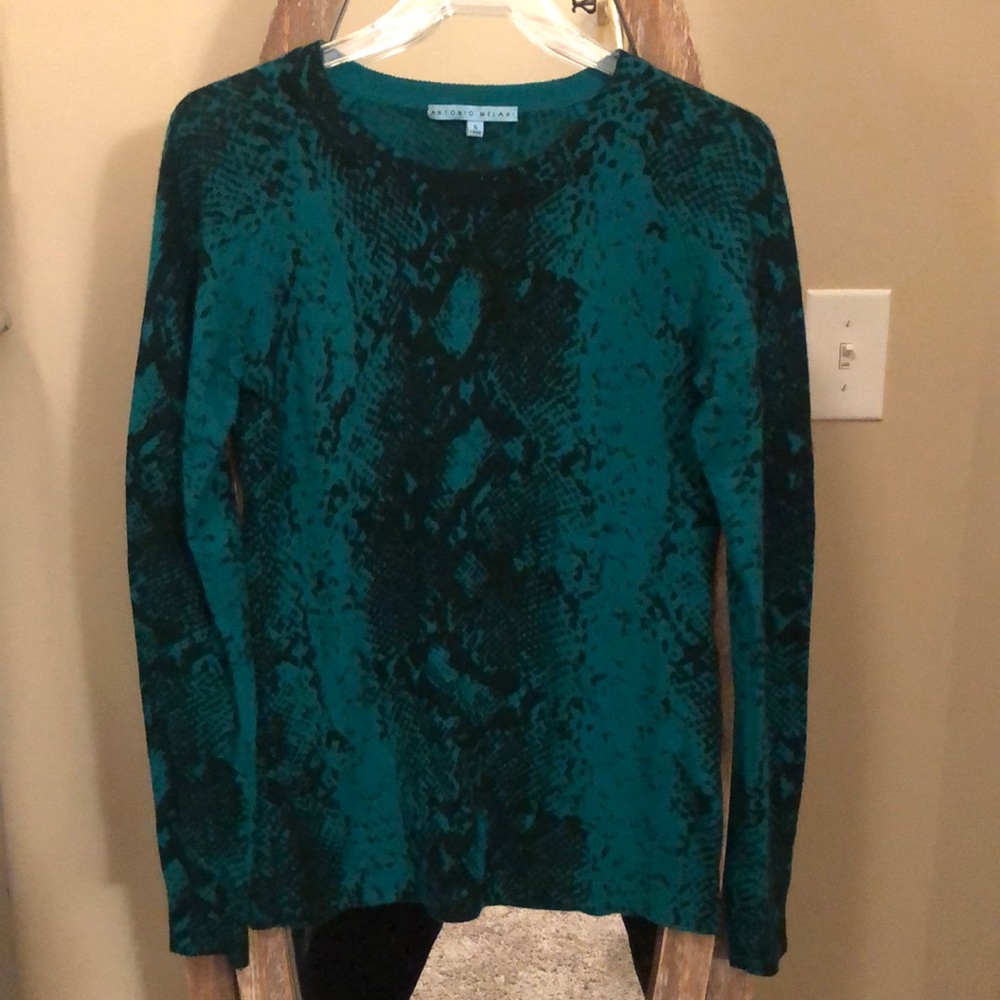 Antonio Melani Snakeskin Cashmere Sweater